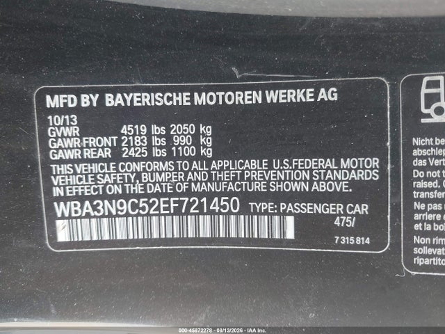 Продаж на аукціоні авто 2014 Bmw 428i Xdrive, vin: WBA3N9C52EF721450, номер лоту: 45872278