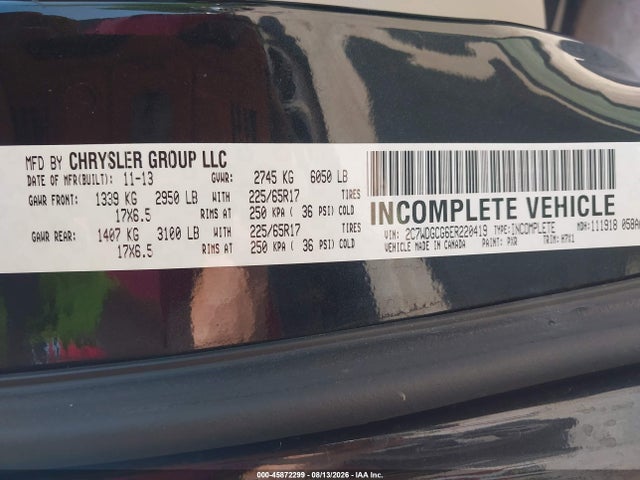2014 Dodge Grand Caravan Sxt მანქანა იყიდება აუქციონზე, vin: 2C7WDGCG6ER220419, აუქციონის ნომერი: 45872299