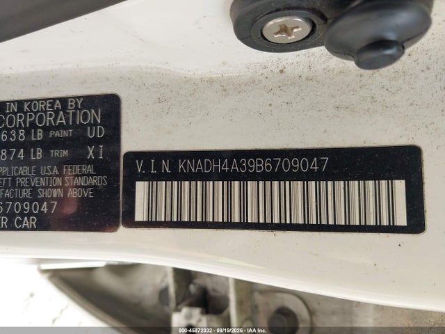 Aukcja sprzedaży 2011 Kia Rio Lx, vin: KNADH4A39B6709047, numer aukcji: 45872332