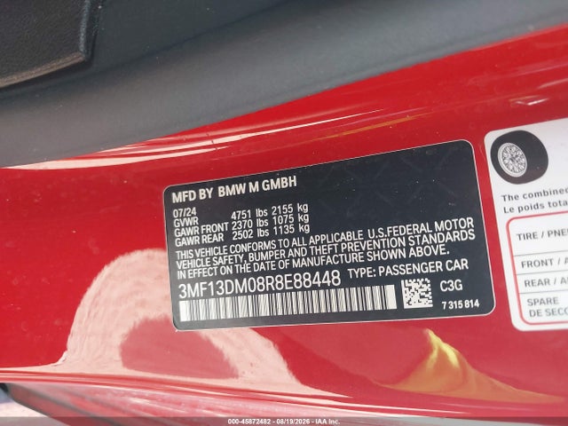 BMW M2 2024 3MF13DM08R8E88448 Image 9