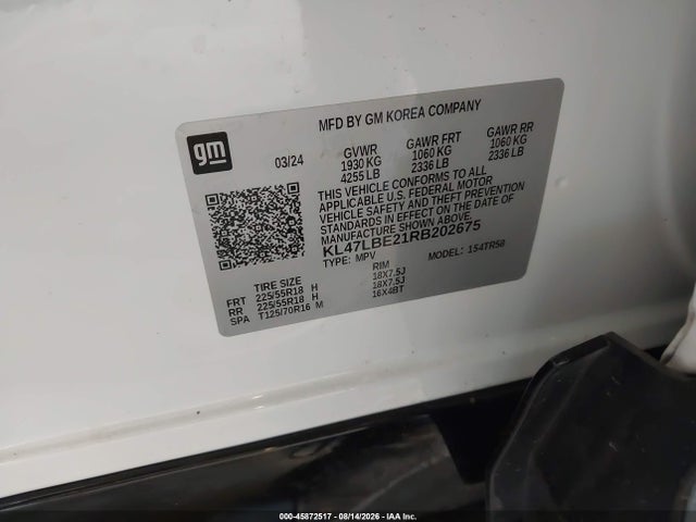 Продажа на аукционе авто 2024 Buick Envista Sport Touring Fwd, vin: KL47LBE21RB202675, номер лота: 45872517