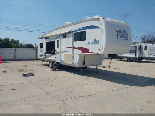 2006 Forest River Cardinal 5th Whl Travel Trailer მანქანა იყიდება აუქციონზე, vin: 4X41CAE296G088381, აუქციონის ნომერი: 45872588