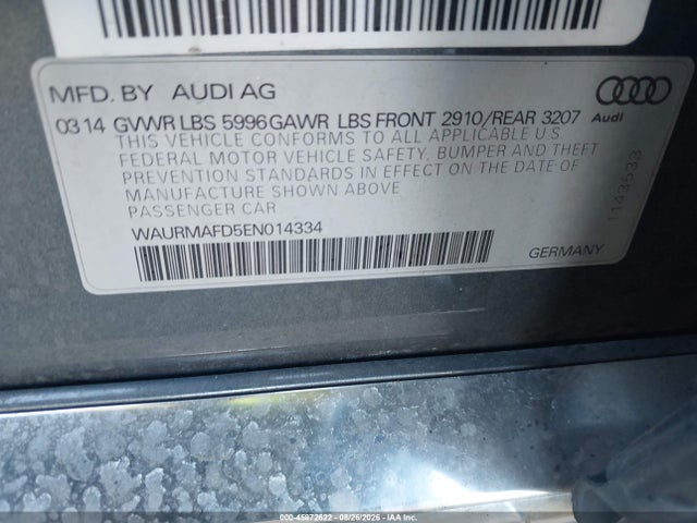 WAURMAFD5EN014334 Audi A8 L 3.0 Tdi