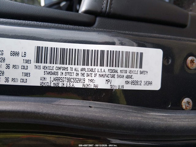 Aukcja sprzedaży 2011 Jeep Grand Cherokee Limited, vin: 1J4RR5GT9BC552019, numer aukcji: 45872957