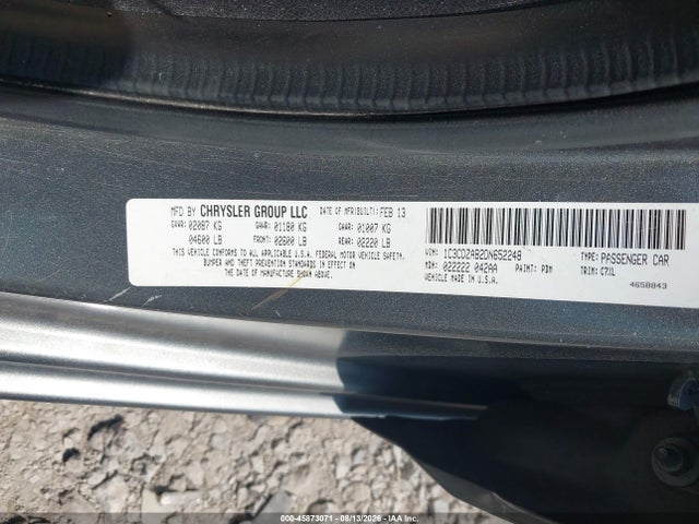 Auction sale of the 2013 Dodge Avenger Se, vin: 1C3CDZAB2DN652248, lot number: 45873071