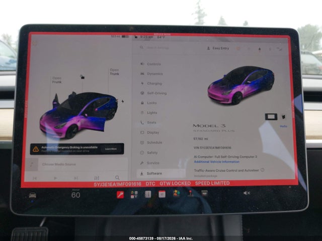 Продажа на аукционе авто 2021 Tesla Model 3 Standard Range Plus Rear-wheel Drive, vin: 5YJ3E1EA1MF091616, номер лота: 45873139