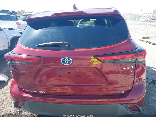 2022 Toyota Highlander Hybrid Xle მანქანა იყიდება აუქციონზე, vin: 5TDHBRCH1NS545373, აუქციონის ნომერი: 45873149