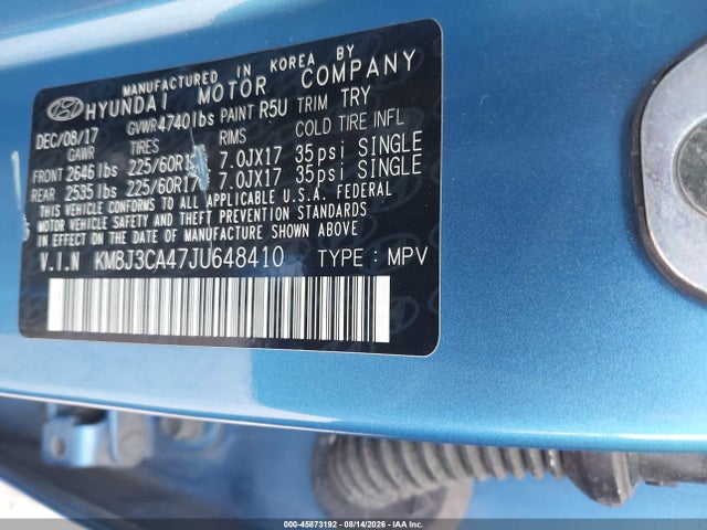 2018 Hyundai Tucson Sel მანქანა იყიდება აუქციონზე, vin: KM8J3CA47JU648410, აუქციონის ნომერი: 45873192
