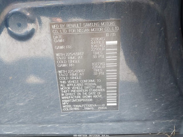 Nissan ROGUE S 2016 KNMAT2MT3GP613338 Image 9