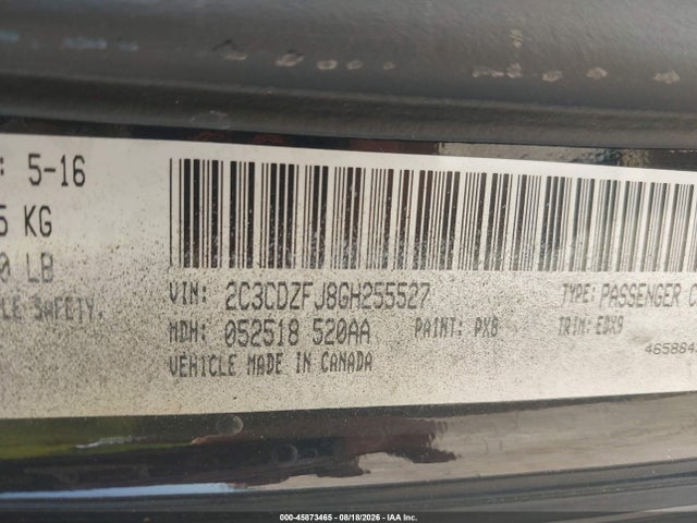 Продажа на аукционе авто 2016 Dodge Challenger R/t Scat Pack, vin: 2C3CDZFJ8GH255527, номер лота: 45873465