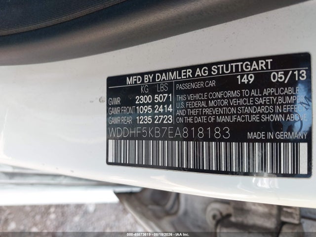 Продаж на аукціоні авто 2014 Mercedes-benz E 350, vin: WDDHF5KB7EA818183, номер лоту: 45873619