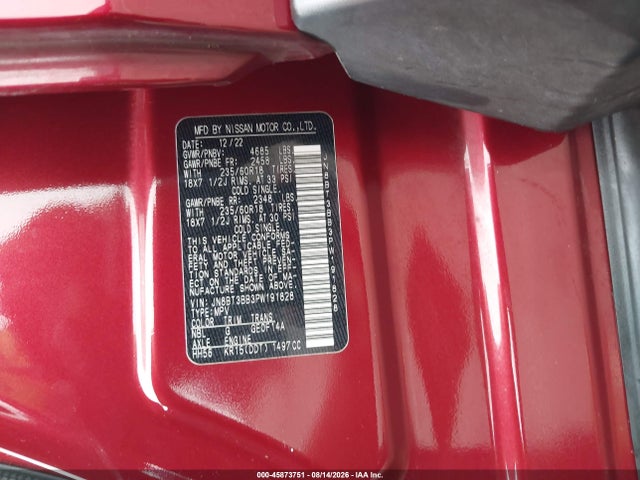 Aukcja sprzedaży 2023 Nissan Rogue Sv Intelligent Awd, vin: JN8BT3BB3PW191828, numer aukcji: 45873751