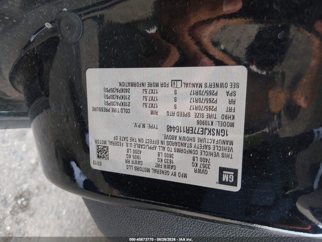 2014 Chevrolet Suburban Lt მანქანა იყიდება აუქციონზე, vin: 1GNSKJE77ER116448, აუქციონის ნომერი: 45873770