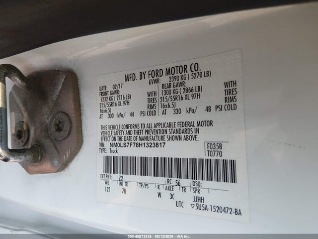 Ford Transit Connect Xlt 2017 NM0LS7F78H1323817 Image 9