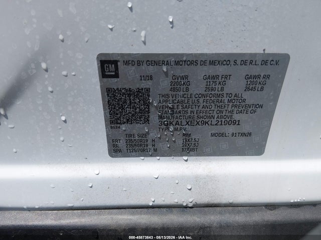 Продаж на аукціоні авто 2019 Gmc Terrain Denali, vin: 3GKALXEX9KL219091, номер лоту: 45873843