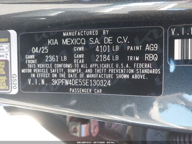 KIA K4 Gt-line 2025 3KPFW4DE5SE130324 Image 9