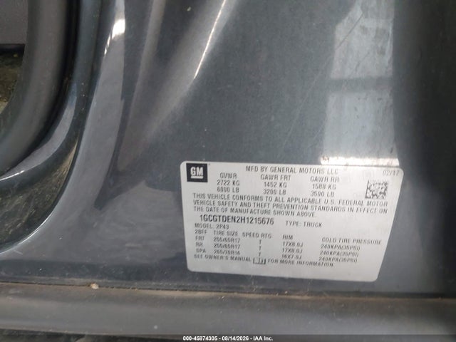 Продажа на аукционе авто 2017 Chevrolet Colorado 4wd Z71, vin: 1GCGTDEN2H1215676, номер лота: 45874305
