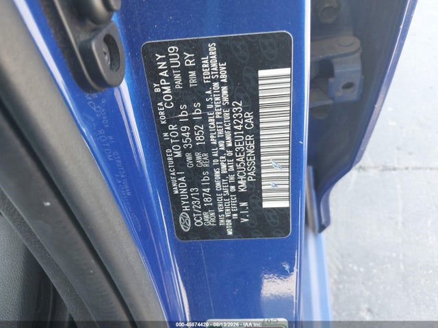 Продажа на аукционе авто 2014 Hyundai Accent Se, vin: KMHCU5AE3EU142332, номер лота: 45874420