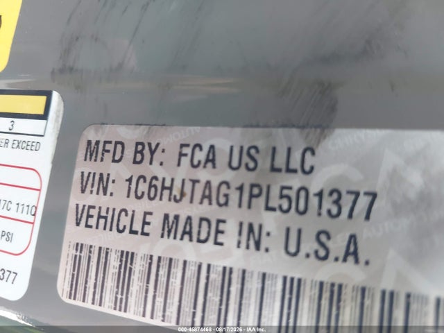 2023 Jeep Gladiator Willys 4x4 მანქანა იყიდება აუქციონზე, vin: 1C6HJTAG1PL501377, აუქციონის ნომერი: 45874468