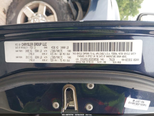 Продажа на аукционе авто 2013 Ram 2500 Big Horn, vin: 3C6UR5DL9DG538536, номер лота: 45874794