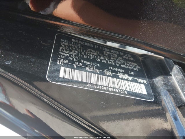 Aukcja sprzedaży 2022 Nissan Rogue Sport Sl Awd Xtronic Cvt, vin: JN1BJ1CW1NW497076, numer aukcji: 45874871