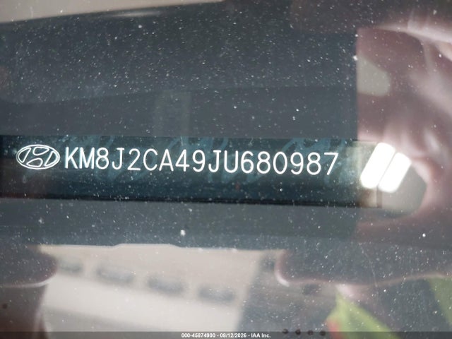 45874900 :رقم المزاد ، KM8J2CA49JU680987 vin ، 2018 Hyundai Tucson Se مزاد بيع