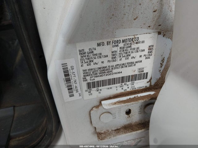 Ford F-450 Xl 2016 1FT8W4DT2GED16364 Image 9