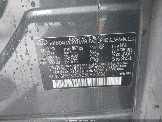 Hyundai Santa Fe Se 2020 5NMS2CAD8LH142056 Image 9