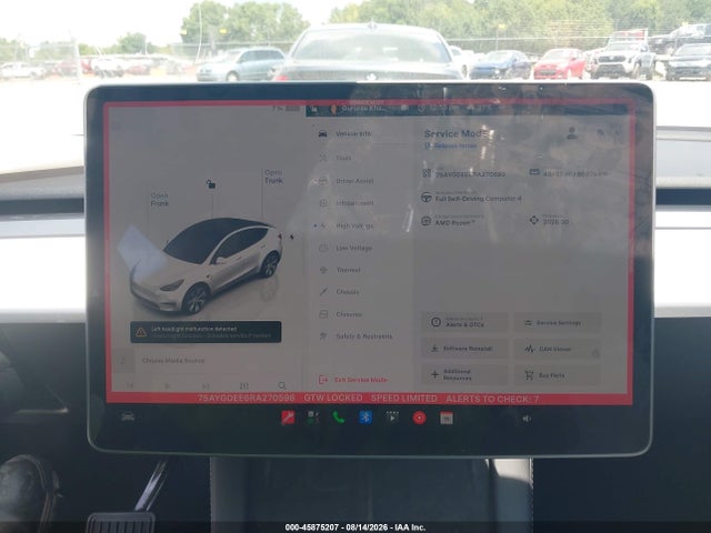 2024 Tesla Model Y Long Range Dual Motor All-wheel Drive მანქანა იყიდება აუქციონზე, vin: 7SAYGDEE6RA270598, აუქციონის ნომერი: 45875207