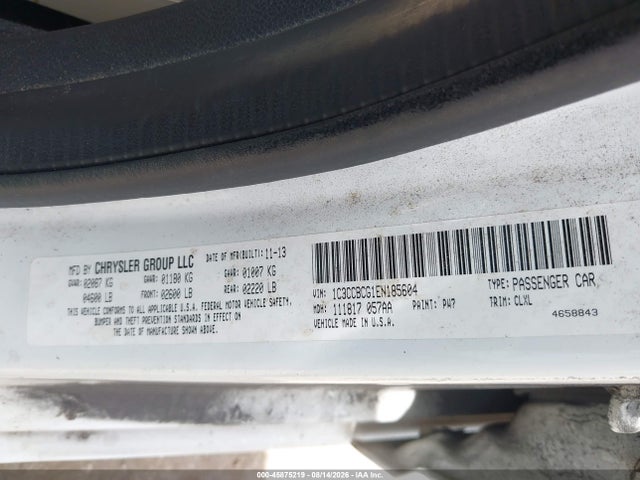 Aukcja sprzedaży 2014 Chrysler 200 Limited, vin: 1C3CCBCG1EN185604, numer aukcji: 45875219