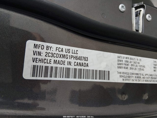 Dodge Charger Gt Awd 2023 2C3CDXMG1PH640763 Image 9