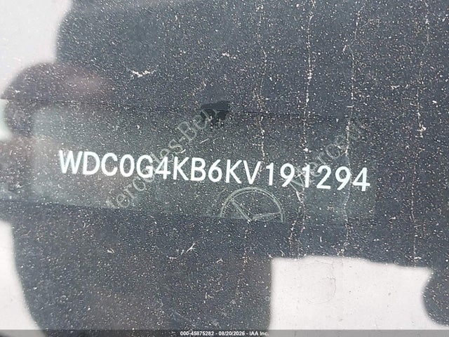 45875282 :رقم المزاد ، WDC0G4KB6KV191294 vin ، 2019 Mercedes-benz Glc 300 4matic مزاد بيع