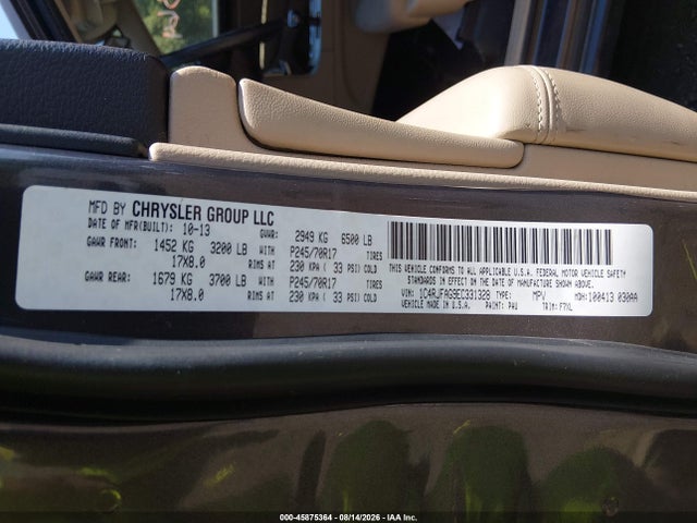 Aukcja sprzedaży 2014 Jeep Grand Cherokee Laredo, vin: 1C4RJFAG9EC331328, numer aukcji: 45875364