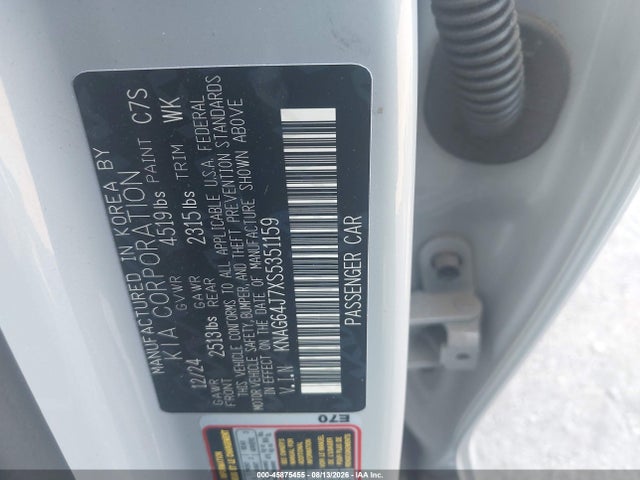 KIA K5 Gt-line 2025 KNAG64J7XS5351159 Image 9