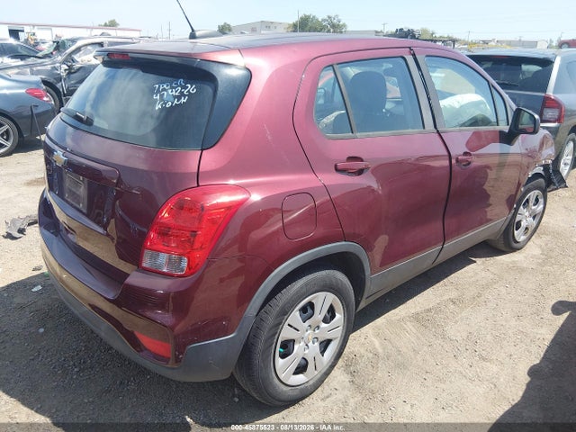 2017 Chevrolet Trax Ls მანქანა იყიდება აუქციონზე, vin: 3GNCJKSBXHL253143, აუქციონის ნომერი: 45875523