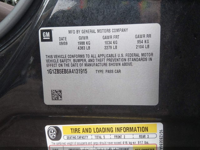 2010 Chevrolet Malibu Ls მანქანა იყიდება აუქციონზე, vin: 1G1ZB5EB6A4131915, აუქციონის ნომერი: 45875539