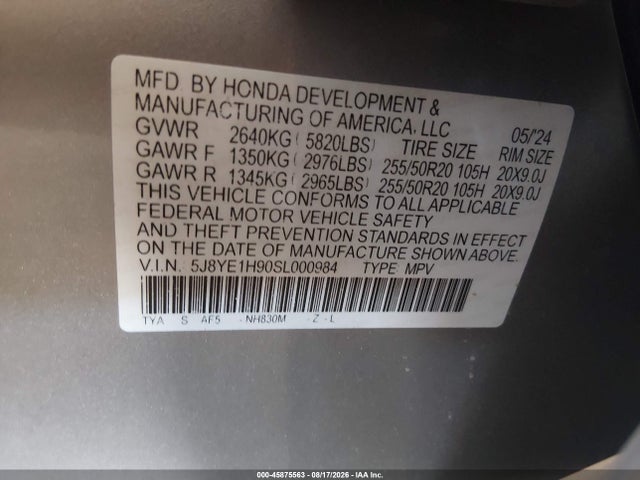 Acura Mdx A-spec Advance Package 2025 5J8YE1H90SL000984 Image 9
