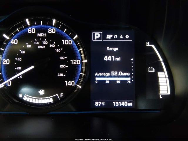 KMHC65LC2KU107072 Hyundai Ioniq Hybrid Blue