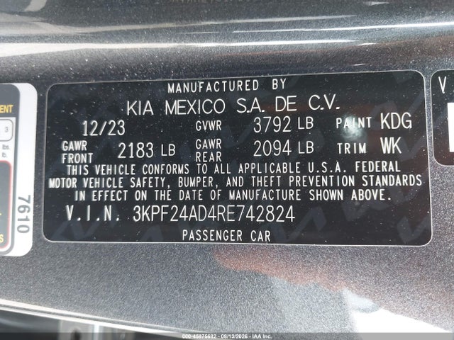 KIA Forte Lxs 2024 3KPF24AD4RE742824 Image 9