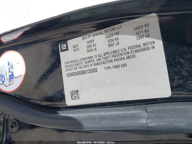Aukcja sprzedaży 2011 Cadillac Dts Luxury Collection, vin: 1G6KD5E65BU123282, numer aukcji: 45875742
