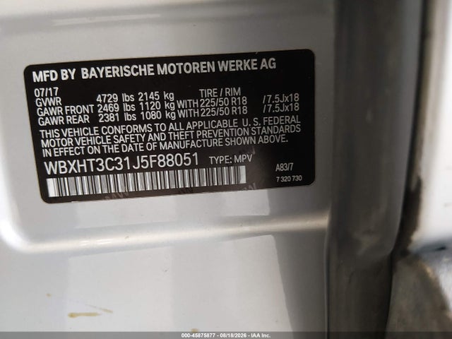 WBXHT3C31J5F88051 BMW X1 Xdrive28i