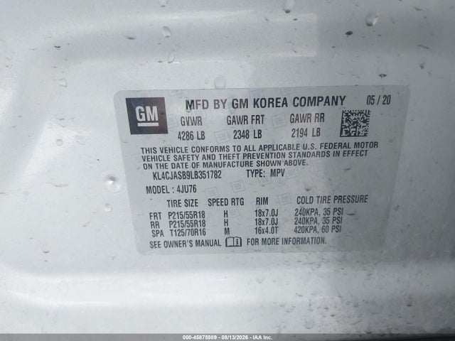Buick Encore Fwd Preferred 2020 KL4CJASB9LB351782 Image 9