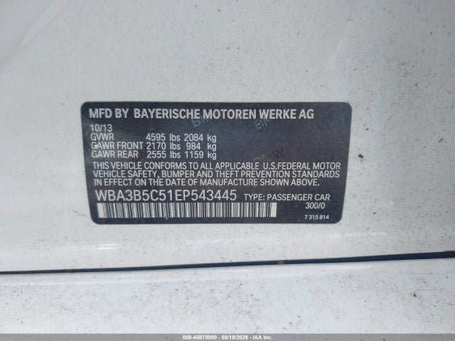 Продаж на аукціоні авто 2014 Bmw 328i Xdrive, vin: WBA3B5C51EP543445, номер лоту: 45875990