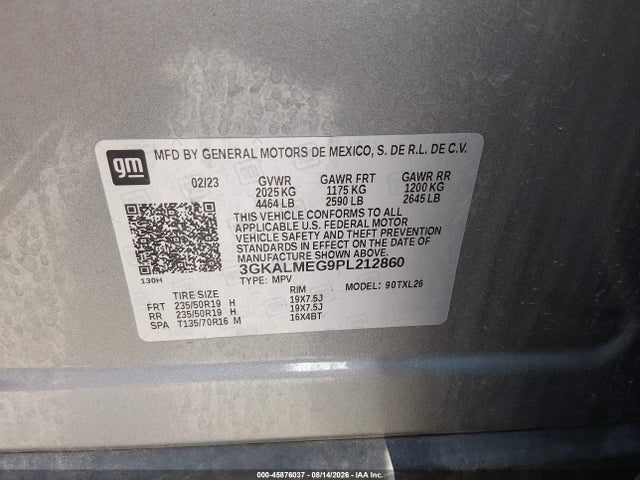 3GKALMEG9PL212860 GMC Terrain Fwd Sle