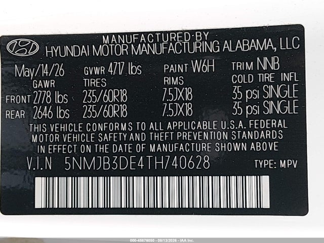 Hyundai TUCSON SEL 2026 5NMJB3DE4TH740628 Image 9