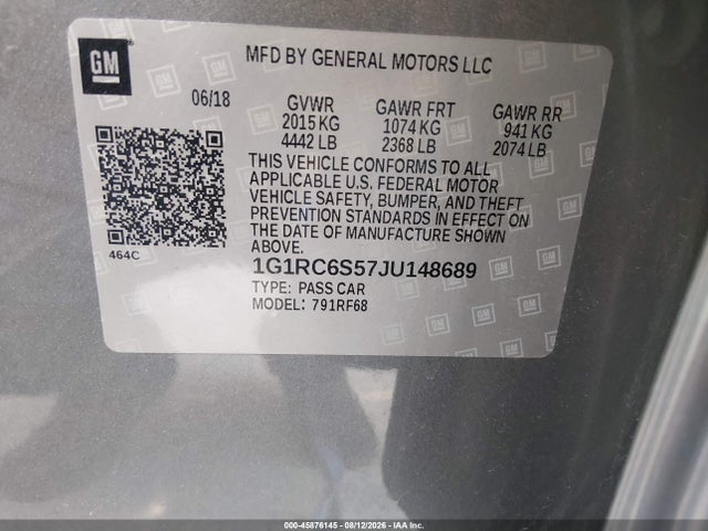 Chevrolet VOLT LT 2018 1G1RC6S57JU148689 Image 9