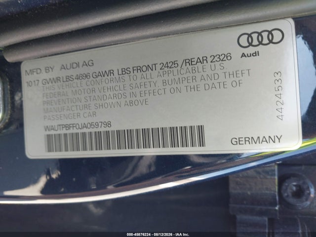 Aukcja sprzedaży 2018 Audi A3 E-tron 1.4t Premium/1.4t Tech Premium, vin: WAUTPBFF0JA059798, numer aukcji: 45876224