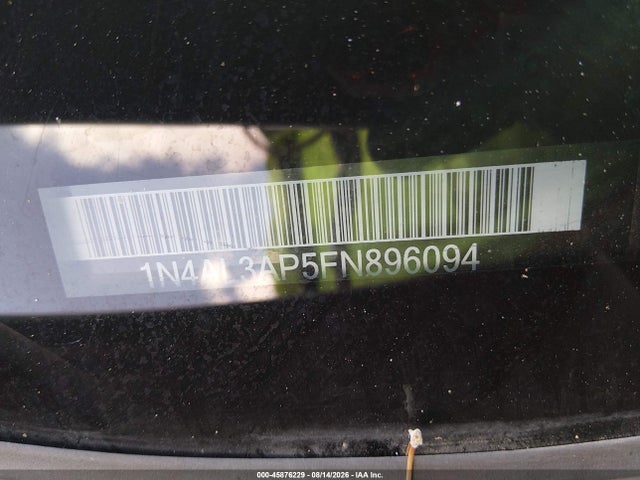 Продажа на аукционе авто 2015 Nissan Altima 2.5 S, vin: 1N4AL3AP5FN896094, номер лота: 45876229