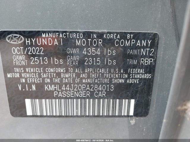 2023 Hyundai Sonata Sel Plus მანქანა იყიდება აუქციონზე, vin: KMHL44J20PA284013, აუქციონის ნომერი: 45876412