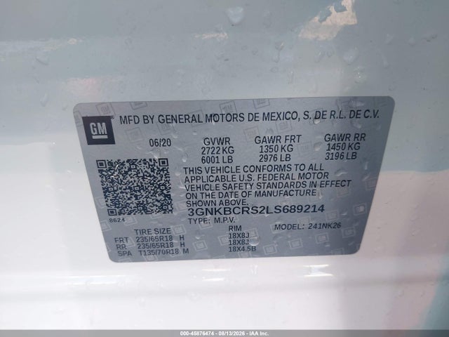 Chevrolet Blazer Fwd 2lt 2020 3GNKBCRS2LS689214 Image 9